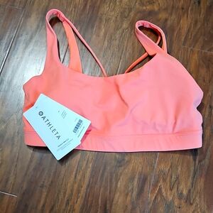 NWT Athleta Exhale Sports Bra Large A C Sunset Glow